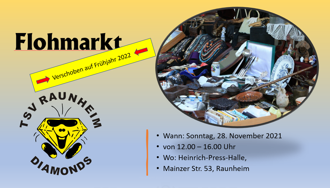 flohmarkt verschoben